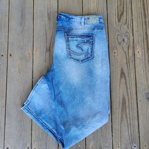 Silver Boyfriend Distressed Plus Jeans sz 22/L29